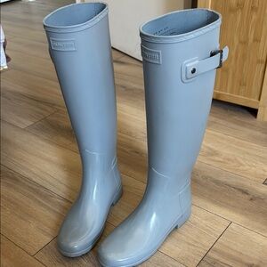 Hunter Sky Blue Tall Rain Boots
